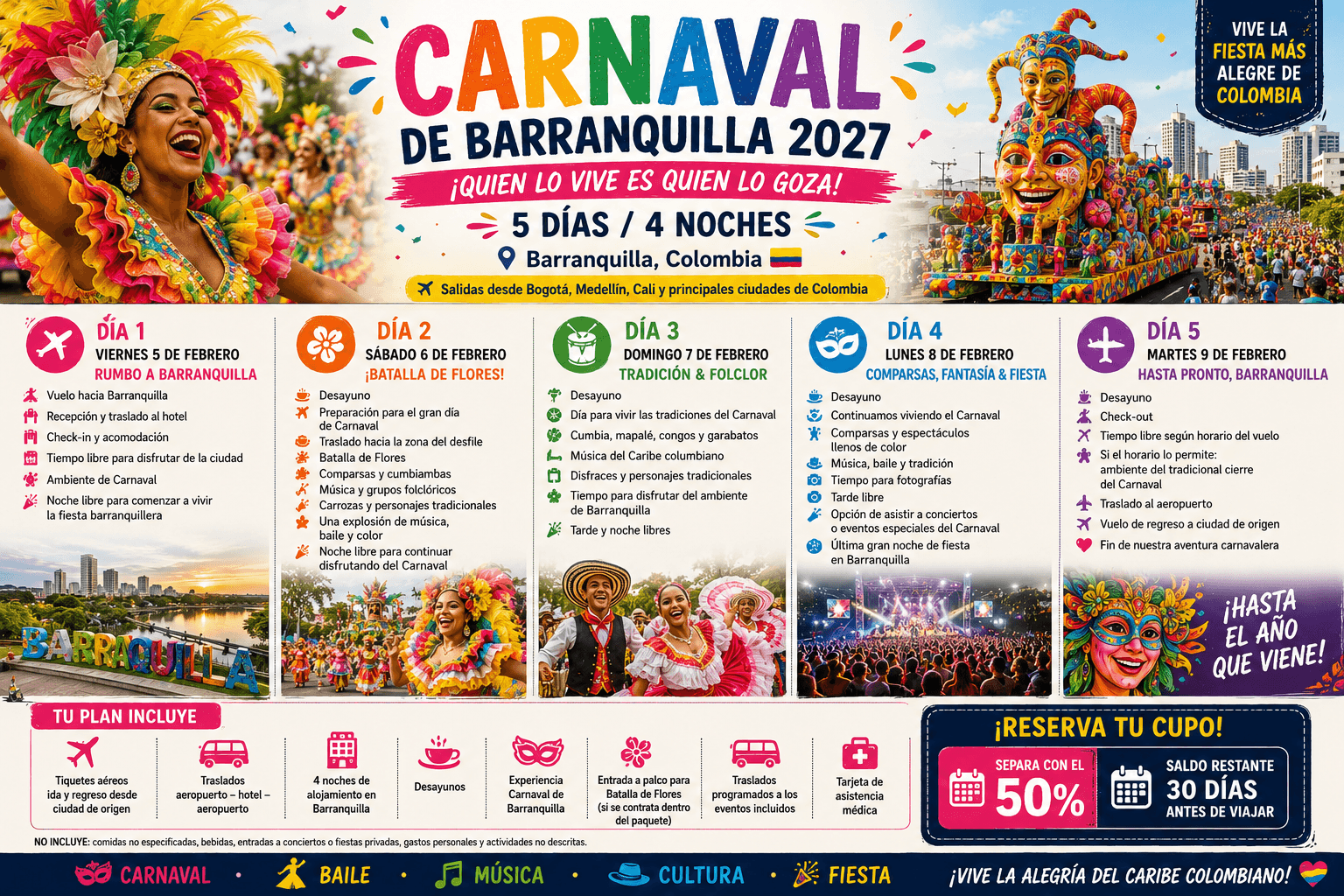 🎭✨ CARNAVAL DE BARRANQUILLA 2027 ✨🎭